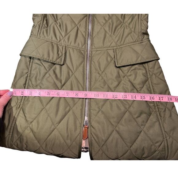 Burberry Ongar Monogram Motif Long Quilted Riding Coat Nova Check Lining XS Prep - Picture 10 of 16